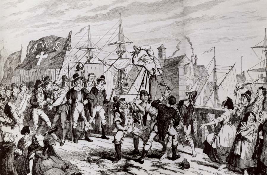 The rebels executing their prisoners on the bridge at Wexford